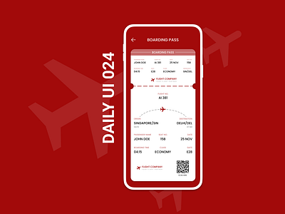 Daily UI 024 - Boarding Pass