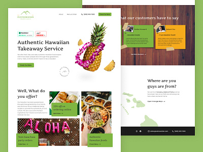 OLO Hawaiian takeaway website design | Simple and clean