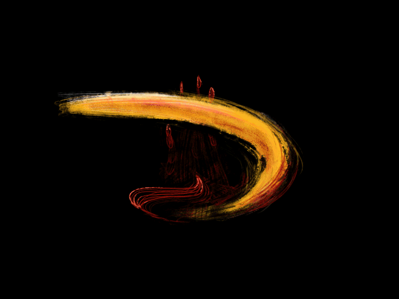 flaming brushes [gif] 2d animation brush cel flame gif photoshop stroke