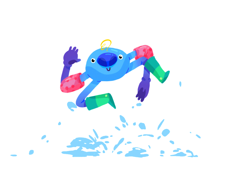 bouncy swimmer [gif]