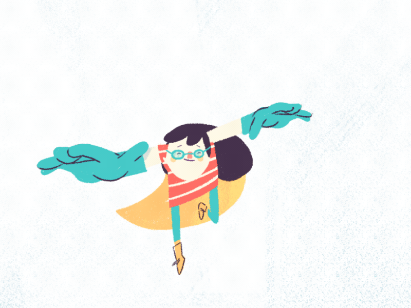 super run [gif] 2d animation cel character gif girl hero poets jump preschool run super