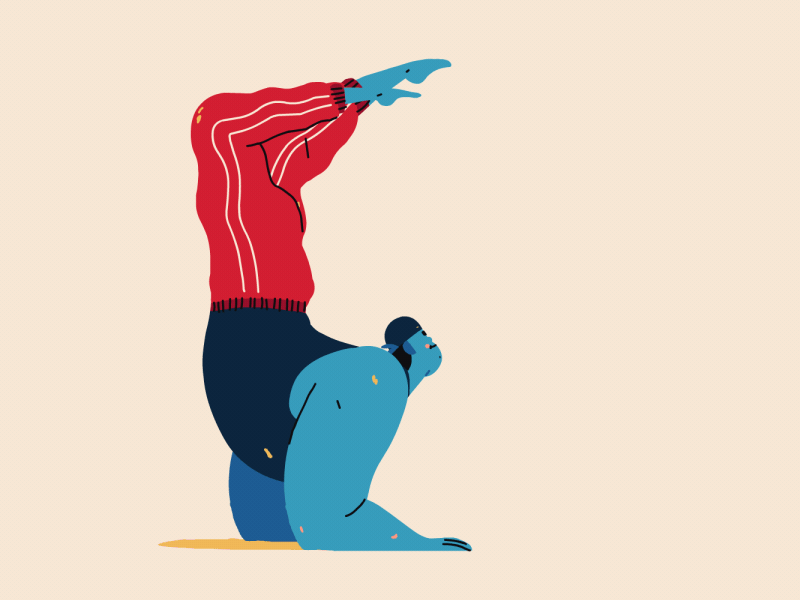 flexible yogi [gif] 2d animation cel character flash gif pose process stretching yoga yogi