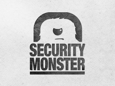Security Monster Logo V4 illustrator logo mockup photoshop