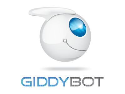 Giddybot 2 illustration logo robot