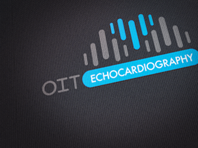 OIT Echocardiography Logo heart illustration logo medical tech