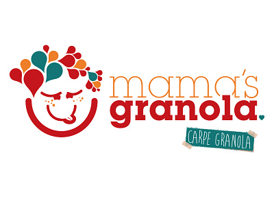 Granola Logo bright cute kids logo mark youthful