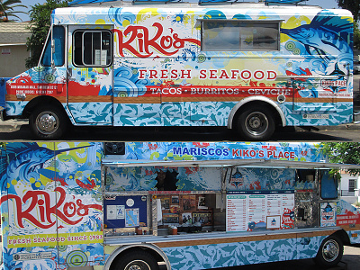 Food Truck food truck illustration mural vehicle vinyl wrap