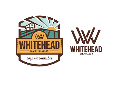 Whitehead Weedery branding illustration logo