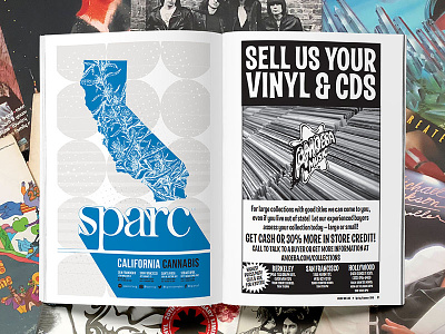Sparc Amoeba Ad advertisement california cannabis illustration vinyl