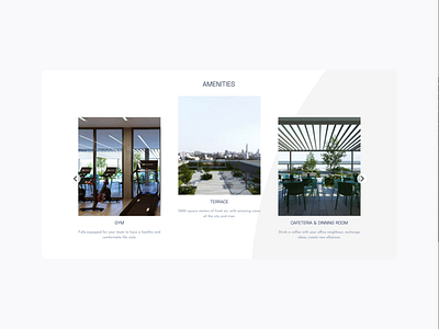 Amenities Carousel amenities architecture building carousel paraguay typography ui ui ux uidesign user experience ux webdesign website