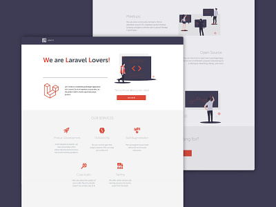 Light it - Laravel Landing dailyui design developer illustration landing landing design landingpage laravel uiux user experience user interface vector webdesign webdevelopment website