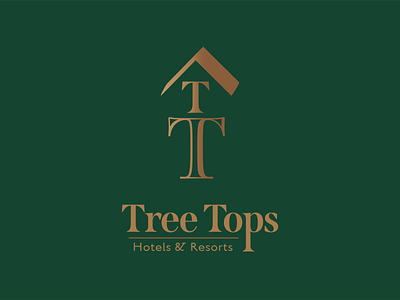 Tree Tops Logo Concept 1 controid controid design designagency hotel illustrative logo logo logomark monogram resort treehouse wordmark