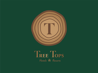 Tree Tops Logo Concept 2 branding controid controid design creativeagency designagency elegant hotel logo logomark luxury monogram monograms premium resort treehouse wood wordmark