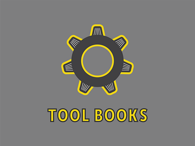 Tool Books Logo Concept 1 books branding controid controid design gear illustration illustrative logo logo logo design logo inspiration logomark tools wordmark