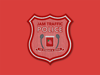 Jam Traffic Police 🍓🚦🚓 (1/6) badge badge design branding controid controid design illustration jam logo patch patch design police strawberry traffic