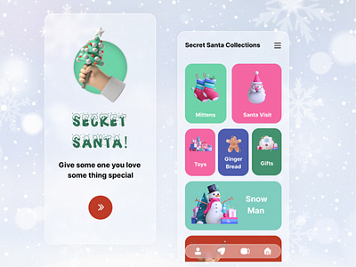 ❄Christmas Application Ui concept❄