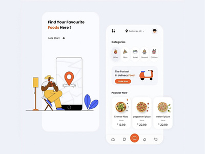 📌This is a #concept for Food Delivery Application app design illustration typography ui ux vector