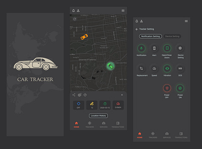Gps Car Tracking Application app dailyui design designer illustration product typography ui ux