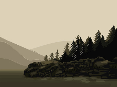 Forest bg graphic illustration vector artwork