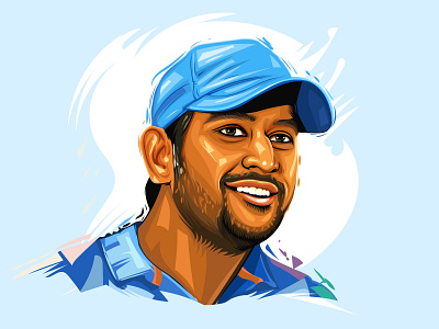 MS Dhoni vector art animation branding design dhoni dhoni vector art graphic graphic design illustration indian cricketer logo ms dhoni vector art portait portrait illustration ui vector vector artwork world cup