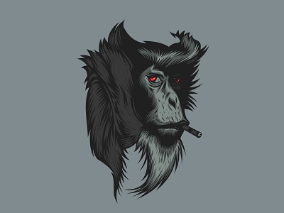 vector art monkey design graphic illustration monkey monkey king monkey logo portait portrait illustration vector artwork vectorart