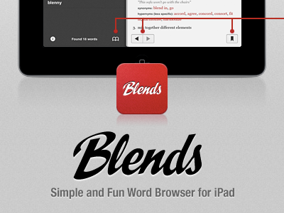Blends App Site dictionary ios ipad
