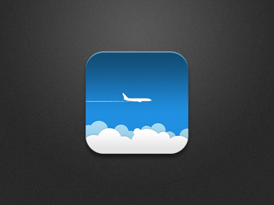 Airplane Icon airplane clouds icon ios