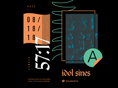 08 18 18 A album art clairvaux composition design graphic design idol sines mixtape music art series sine sine wave type