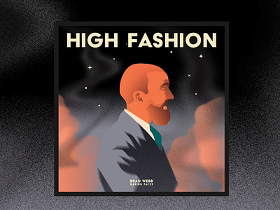 High Fashion album cover clouds high fashion illustration jazz new orleans portrait profile suit