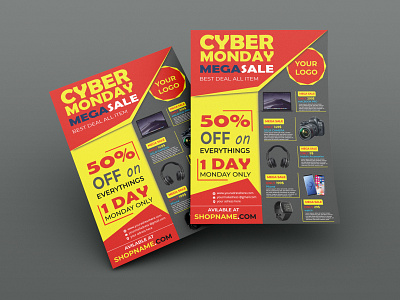 Professional Cyber Monday Flyer template