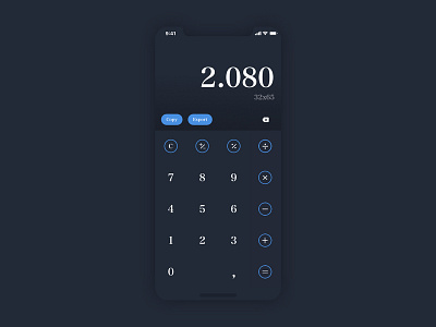 Daily UI #004 Calculator calculator dailyui 004