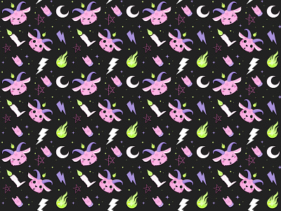 Black is my Happy Color - Pattern branding design digital art illustration pattern vector