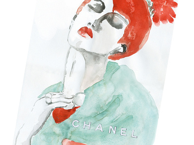 Fashion Illustration Chanel chanel fashion girl illustration watercolor