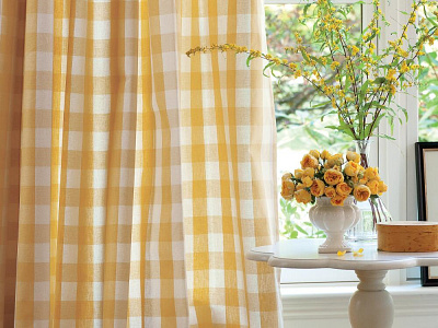 Rèm cửa màu vàng nhạt curtain furniture homedecor yellow