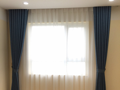 Rèm cửa màu xanh blue curtain decoration furniture