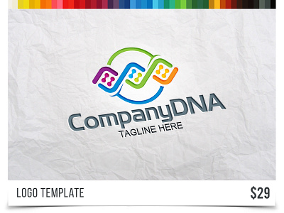 DNA Company company connect design dna hospital human lab life logo medical research science