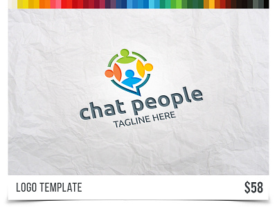 Chat People blog business chat community connecting design forum human logo people teamwork