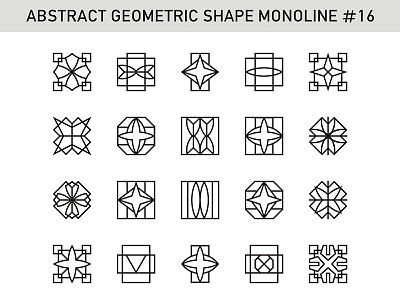 Abstract Geometric Shape #16-20 abstract cubic geometric hexa icon line linier logo shape symbol triangle