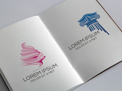 Ice Cream & Law Stock Logo cream creative design drink fotolia ice law logo office stock vector