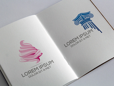 Ice Cream & Law Stock Logo