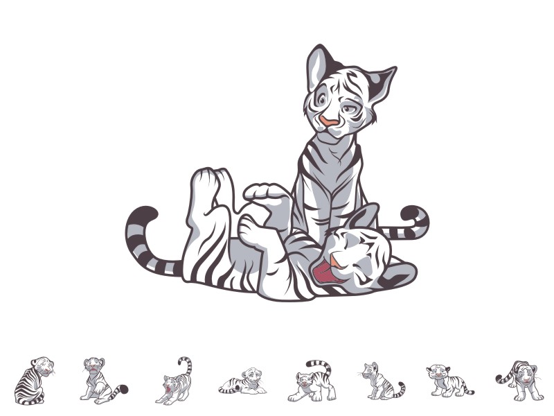 White Tiger Cartoon by Acongraphic on Dribbble