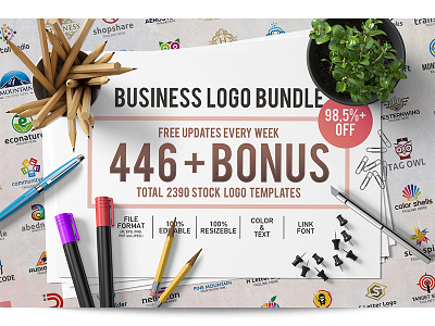 Business Logo Bundle bundle business design free identity logo off set stock template vector