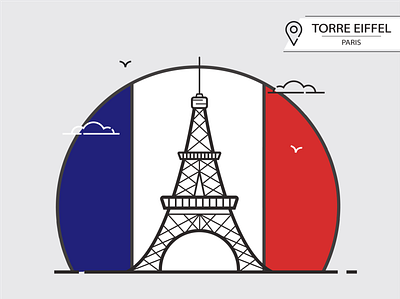 TORRE EIFFEL - PARIS computer design eiffel tower freelance icon illustration paris ux vector