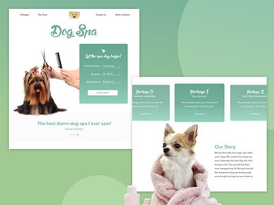 Daily UI // Dog Spa LP branding dailyui dailyui 003 dailyuichallenge design ux web