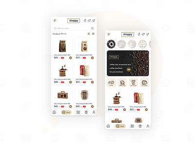 Coffee store UI