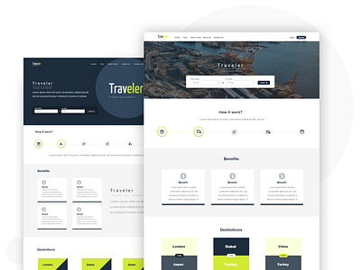 Traveler - export trading company design flat uiux web