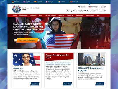 USA Green Card graphic design responsive website ui ux webdevelopment website design