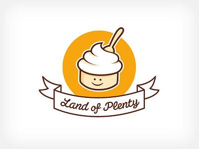 Land Of Plenty frozen yogurt ice cream logo