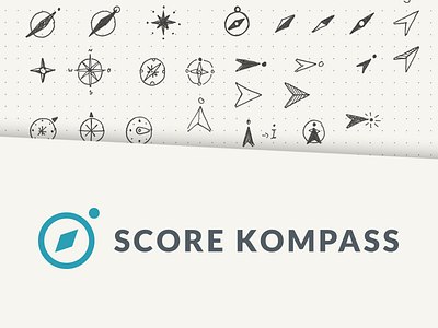 Score Kompass Logo compass icon logo sketch vector