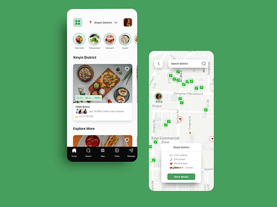 Social Eats - A Uber Eats for Gen - Z influencers! app gen z green hover influencers influncerstats interaction ios live streaming map mobile premierepro prototype redesign scroll search ubereats ui ux